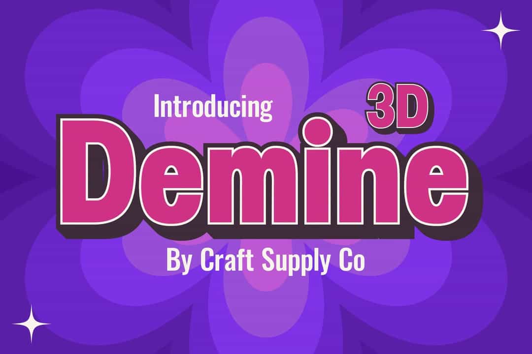 Demine 3D Font Image 1