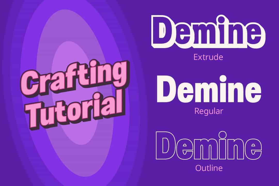Demine 3D Font Image 2