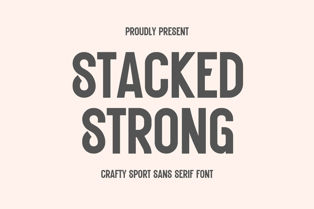 Stacked Strong Font Image 1