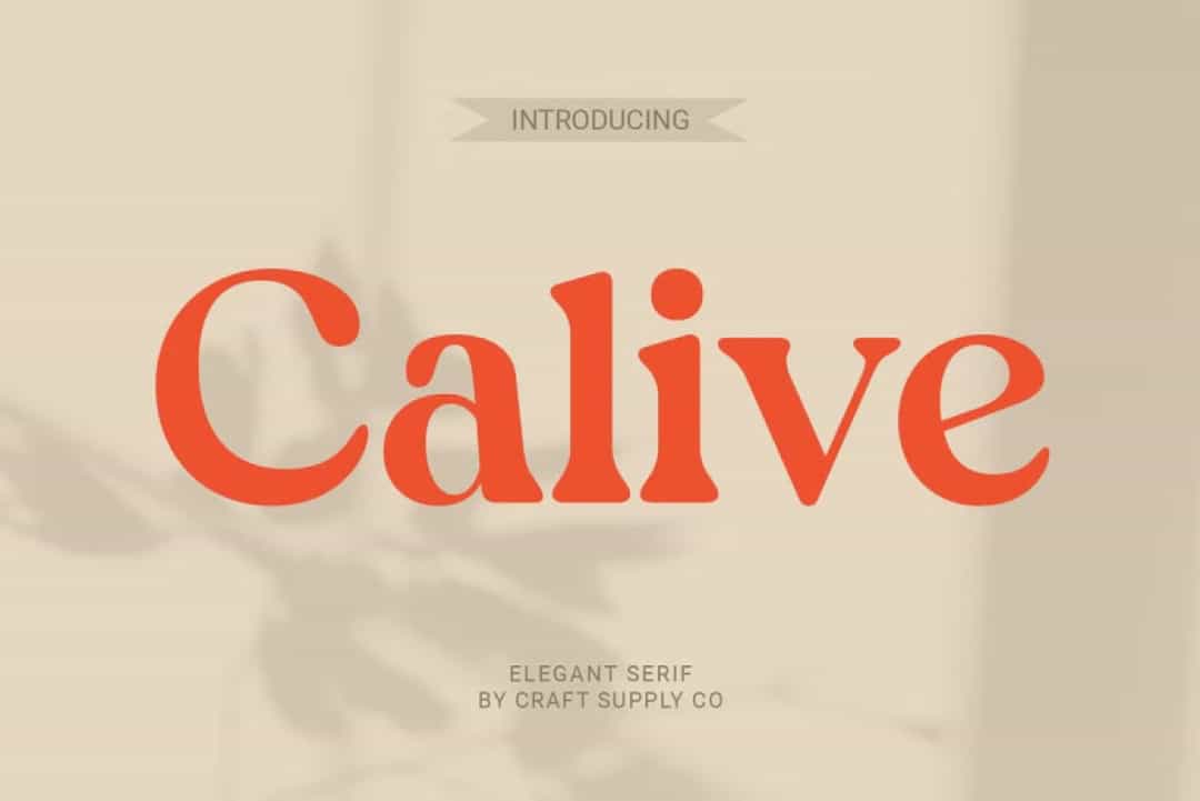 Calive Font Image 1