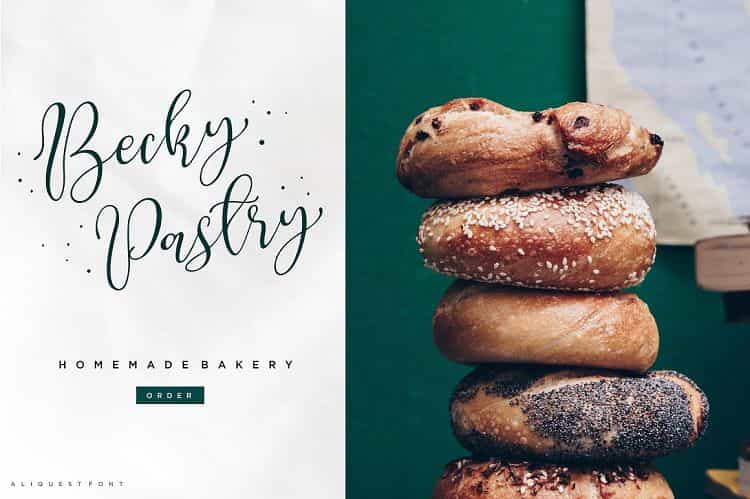 Aliquest Script Font Image 2