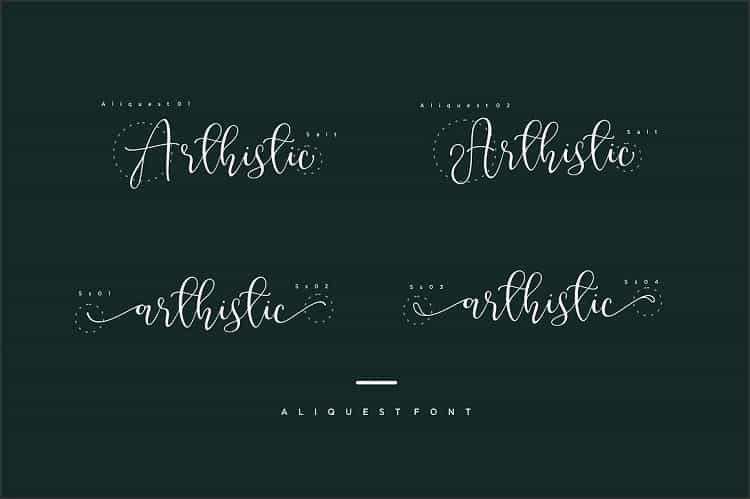 Aliquest Script Font Image 3