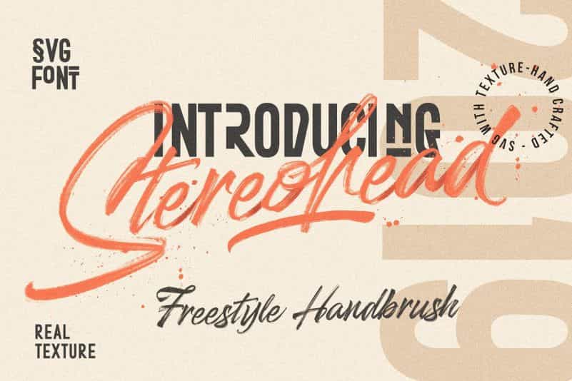 Stereohead Brush Font SVG Image 1