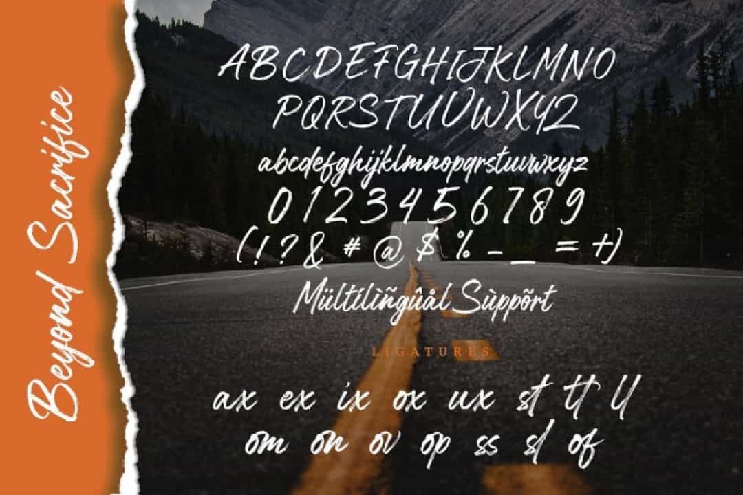Beyond Sacrifice Font Image 3