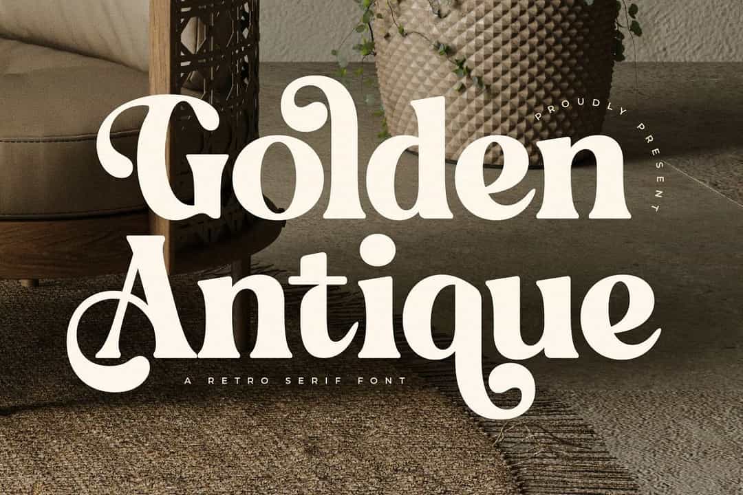 Golden Antique Font Image 1