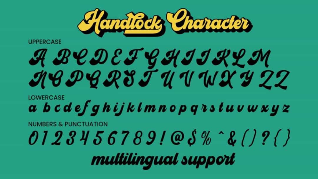 Handlock Font Image 3