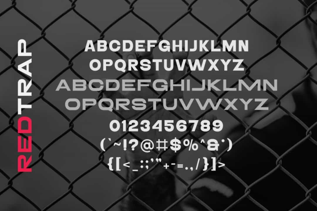 Redtrap Expanded PUO Font Image 3