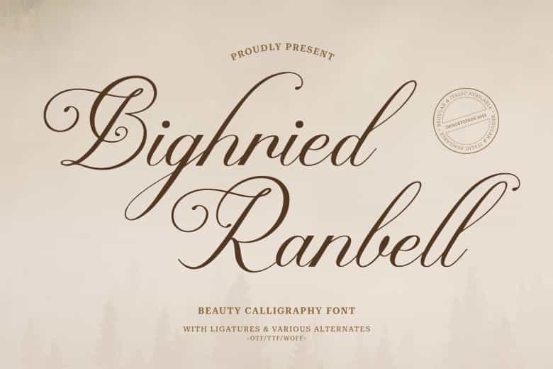 Bighried Ranbell Font Image 1