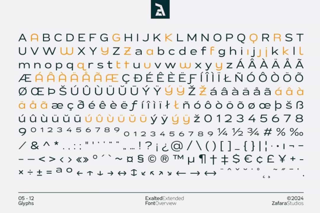 Exalted Extended Font Image 3