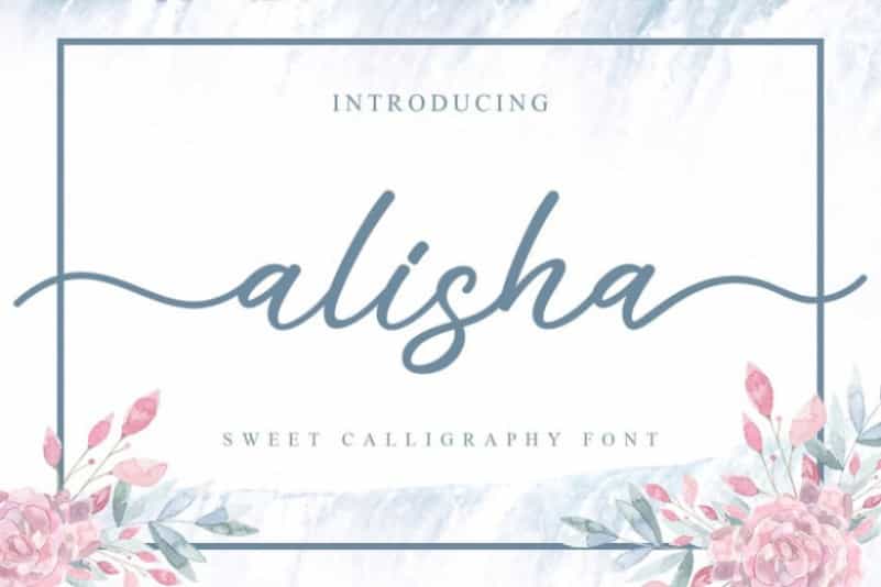 Alisha Sweet Calligraphy Font Image 1