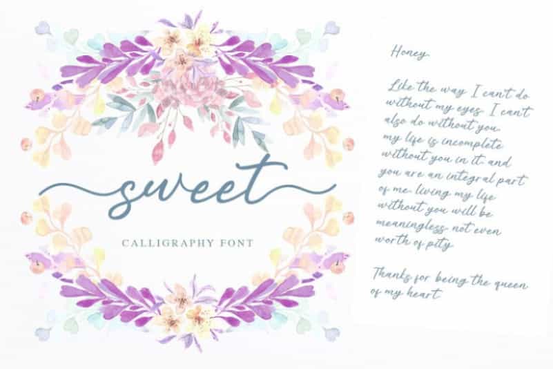 Alisha Sweet Calligraphy Font Image 2