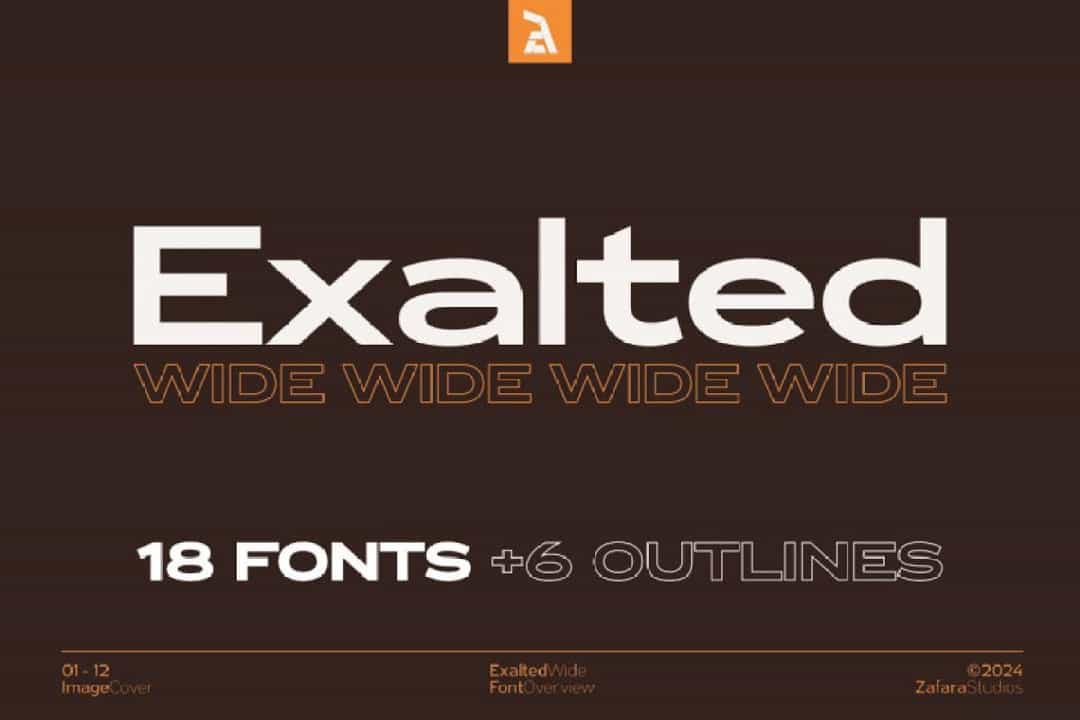 Exalted Wide Font Image 1