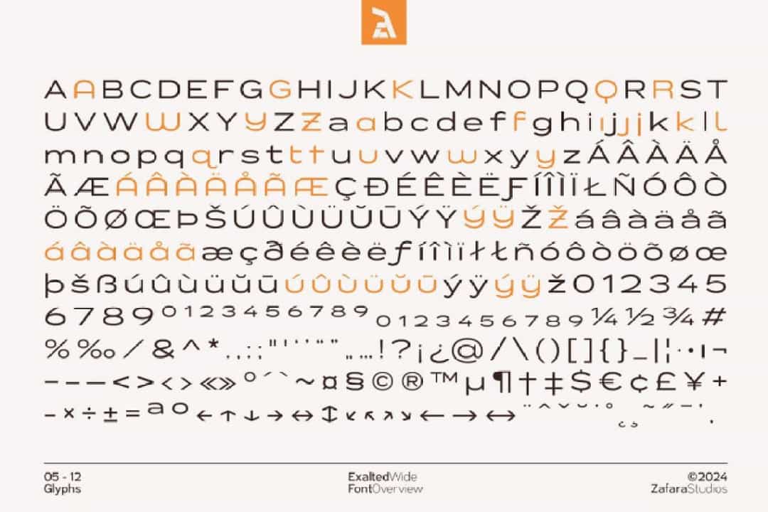 Exalted Wide Font Image 3