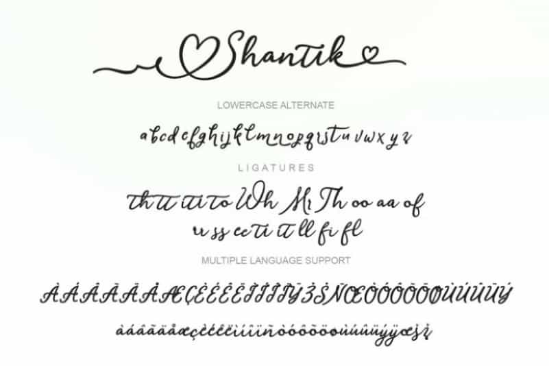Shantik Script Font Image 2