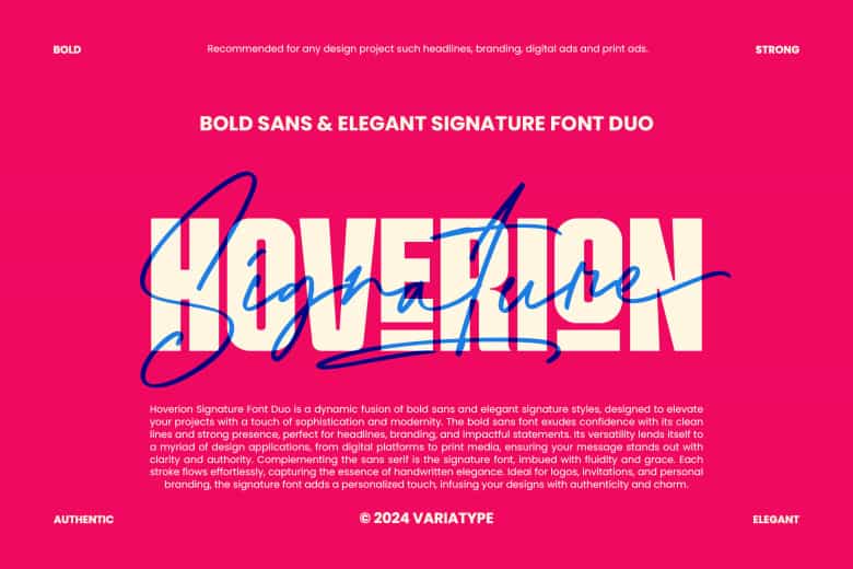 Hoverion Signature Font Duo Image 1