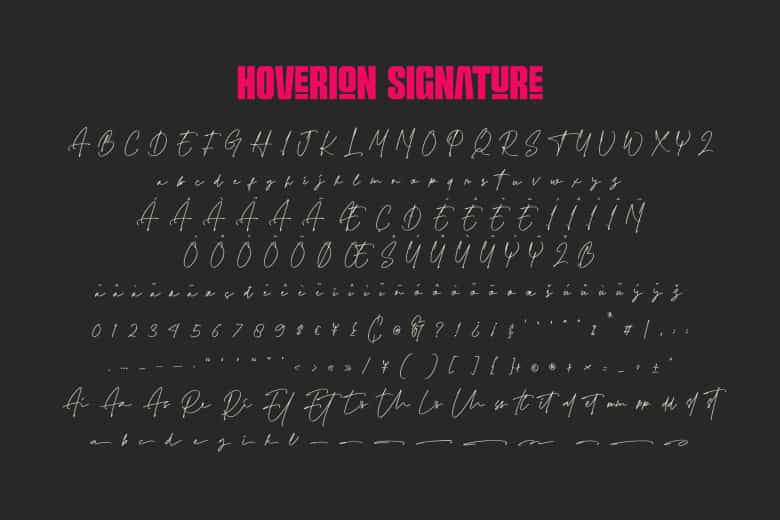 Hoverion Signature Font Duo Image 3
