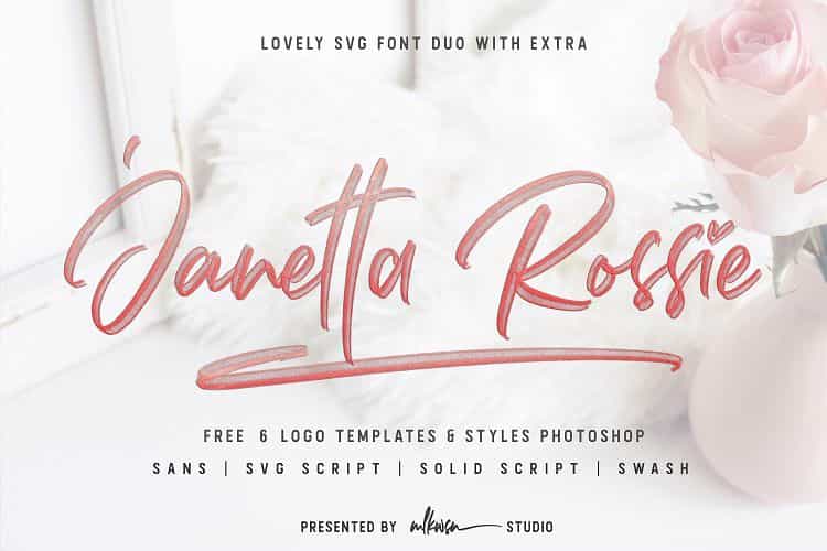 Janetta Rossie Script Font Image 1