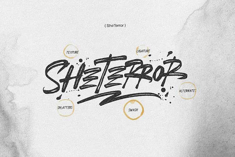 SheTerror Brush Font Image 2
