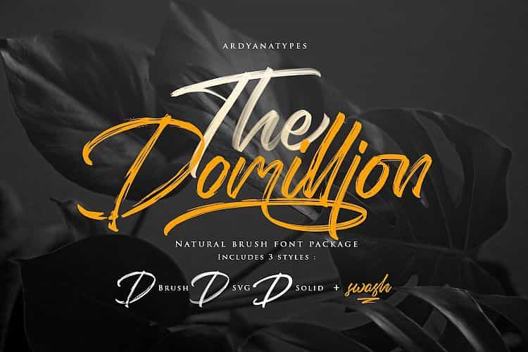 The Domillion Brush Font Image 1