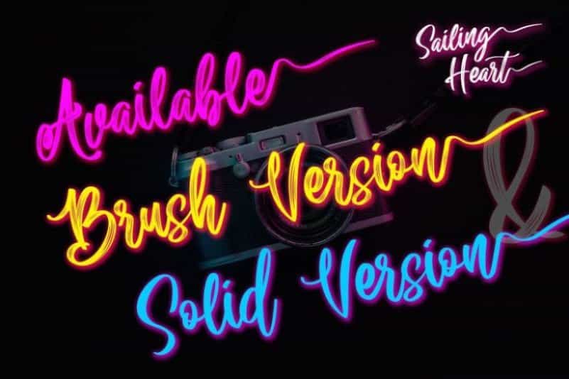 Sailing Heart Brush Font Image 2
