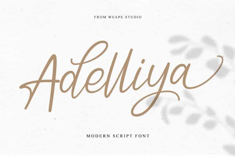 Adelliya Script Font Image 1