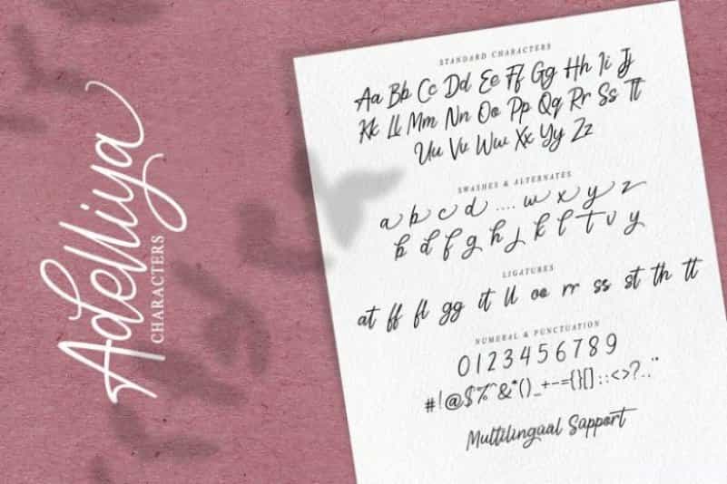 Adelliya Script Font Image 2