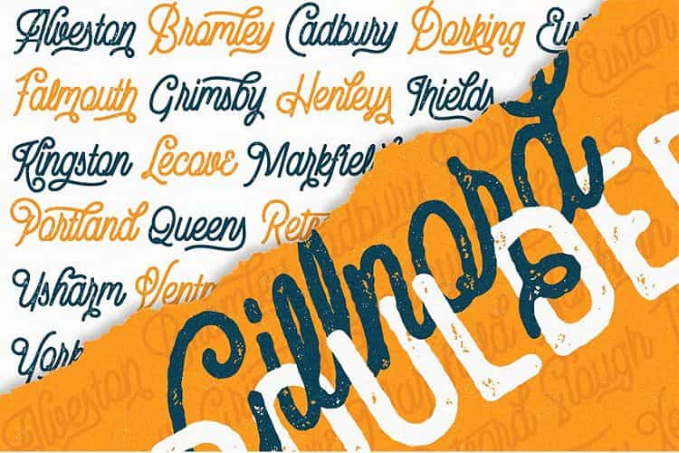 Gillnord Script Font Image 2