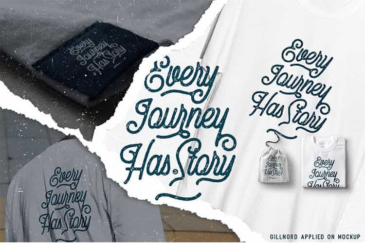 Gillnord Script Font Image 3