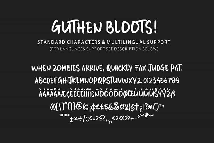 Guthen Bloots Allcaps Font Image 3