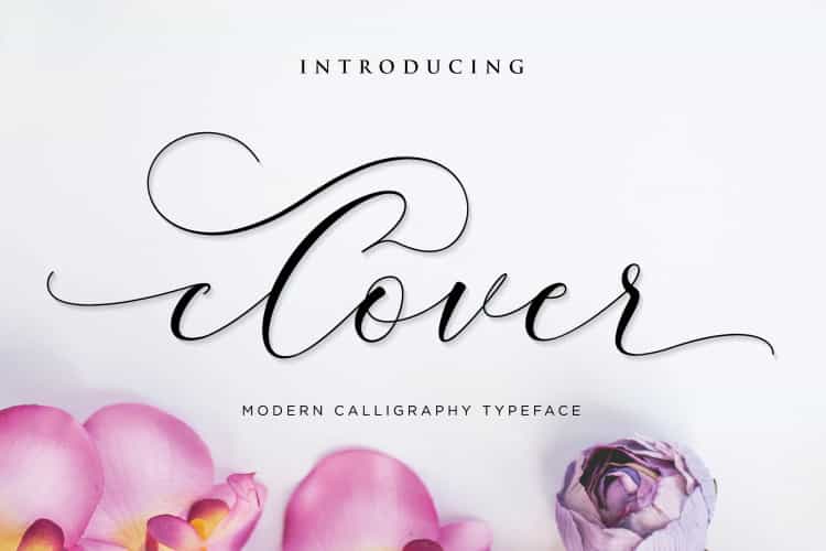 Clover Calligraphy Font Image 1