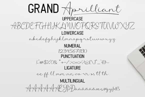 Grand Aprilliant Font Duo Image 3