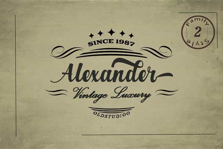 Alexander Script Font Image 1