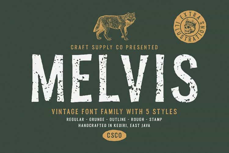 Melvis Vintage Font Family Image 1