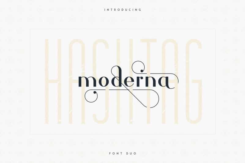 Hashtag Moderna Font Duo Image 1