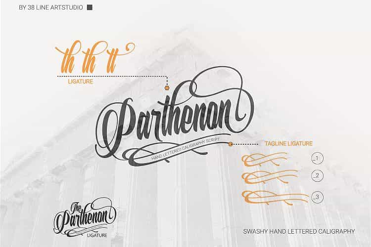 The Parthenon Script Font Image 2