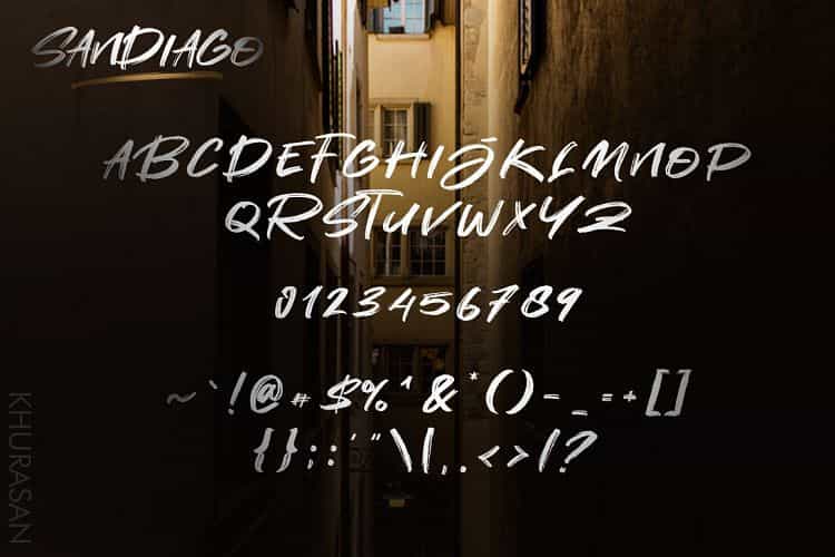 Sandiago Brush Font Image 3