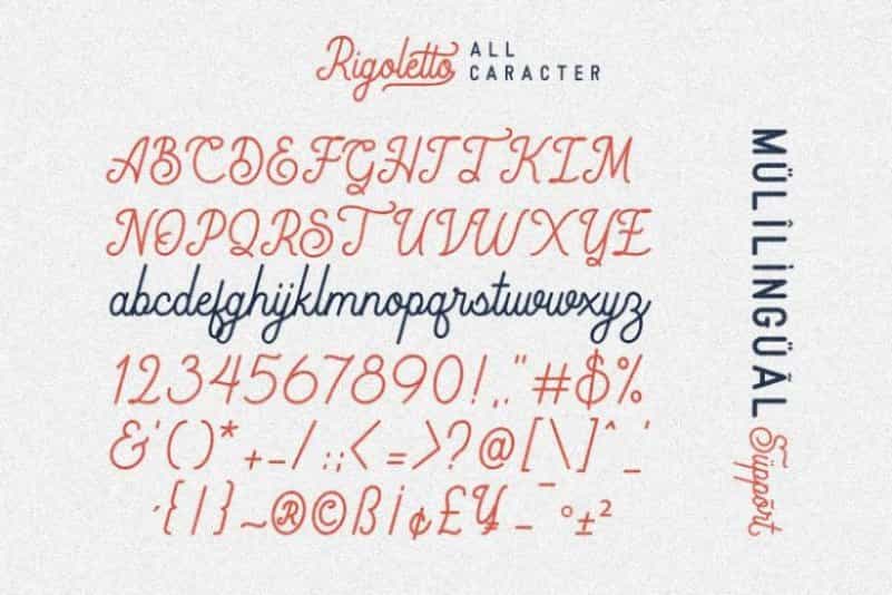 Rigoletto Script Font Image 3