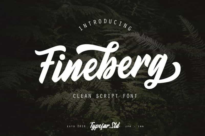 Fineberg Script Font Image 1
