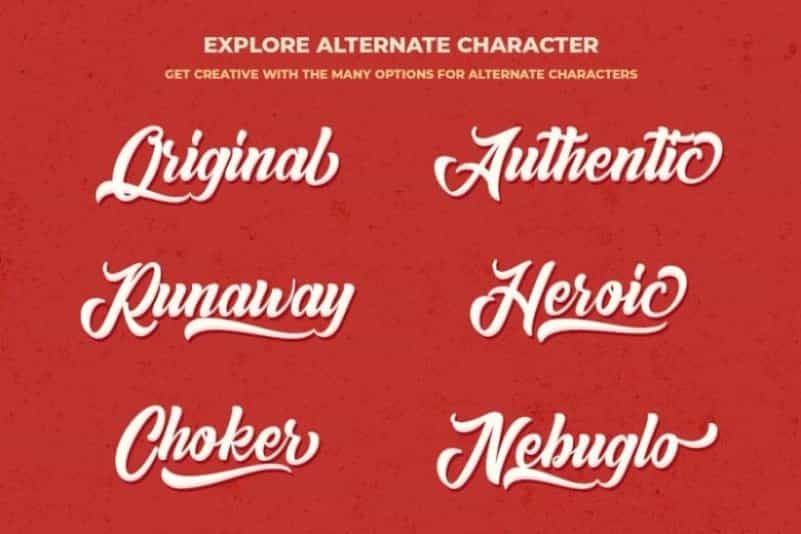 Anordighos Script Font Image 2