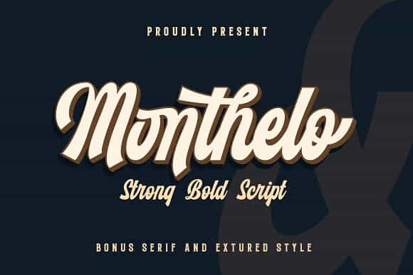 Monthelo Vintage Font Image 1