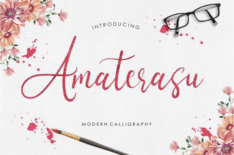 Amaterasu Calligraphy Font Image 1