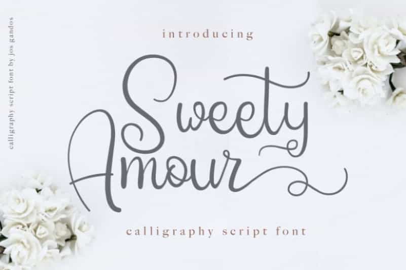 Sweety Amour Script Font Image 1