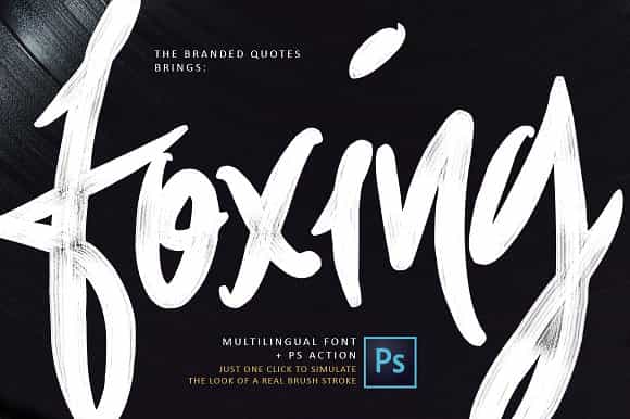 Foxing Brush Font Image 1