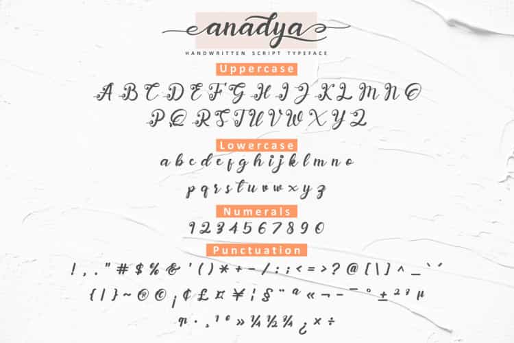 Anadya Handwritten Font Image 3