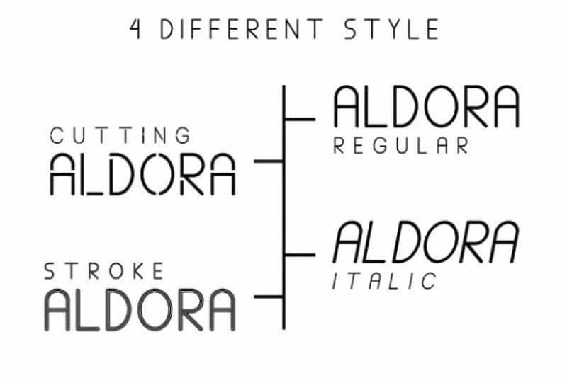 Aldora Futuristic Font Image 2