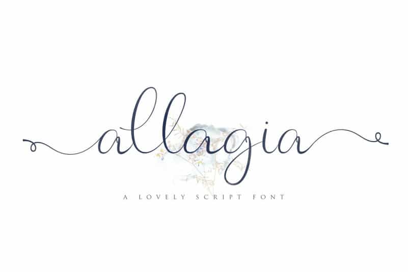 Allagia Script Font Image 1