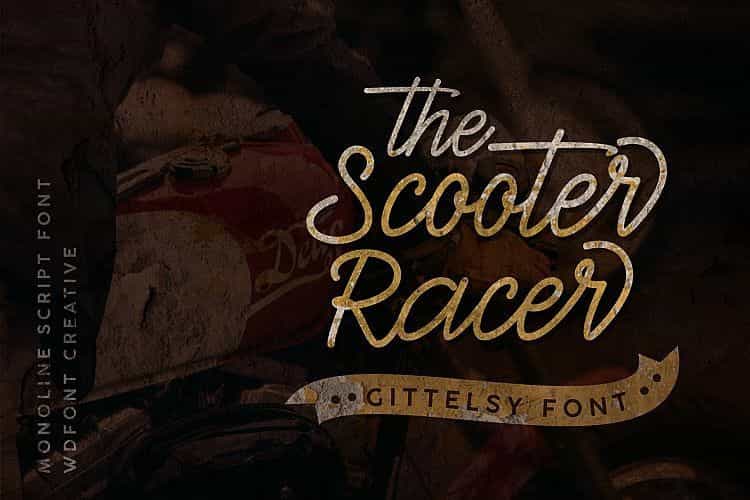 Gittelsy Monoline Script Font Image 2
