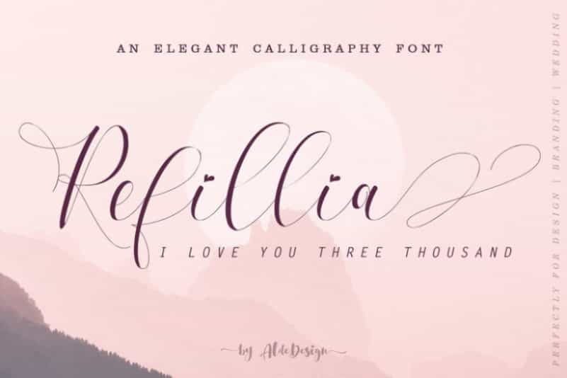Refillia Calligraphy Font Image 1