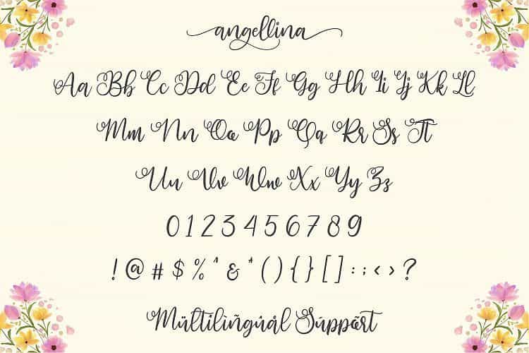Angellina Script Font Image 2