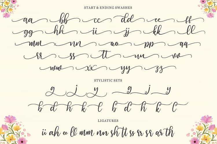 Angellina Script Font Image 3